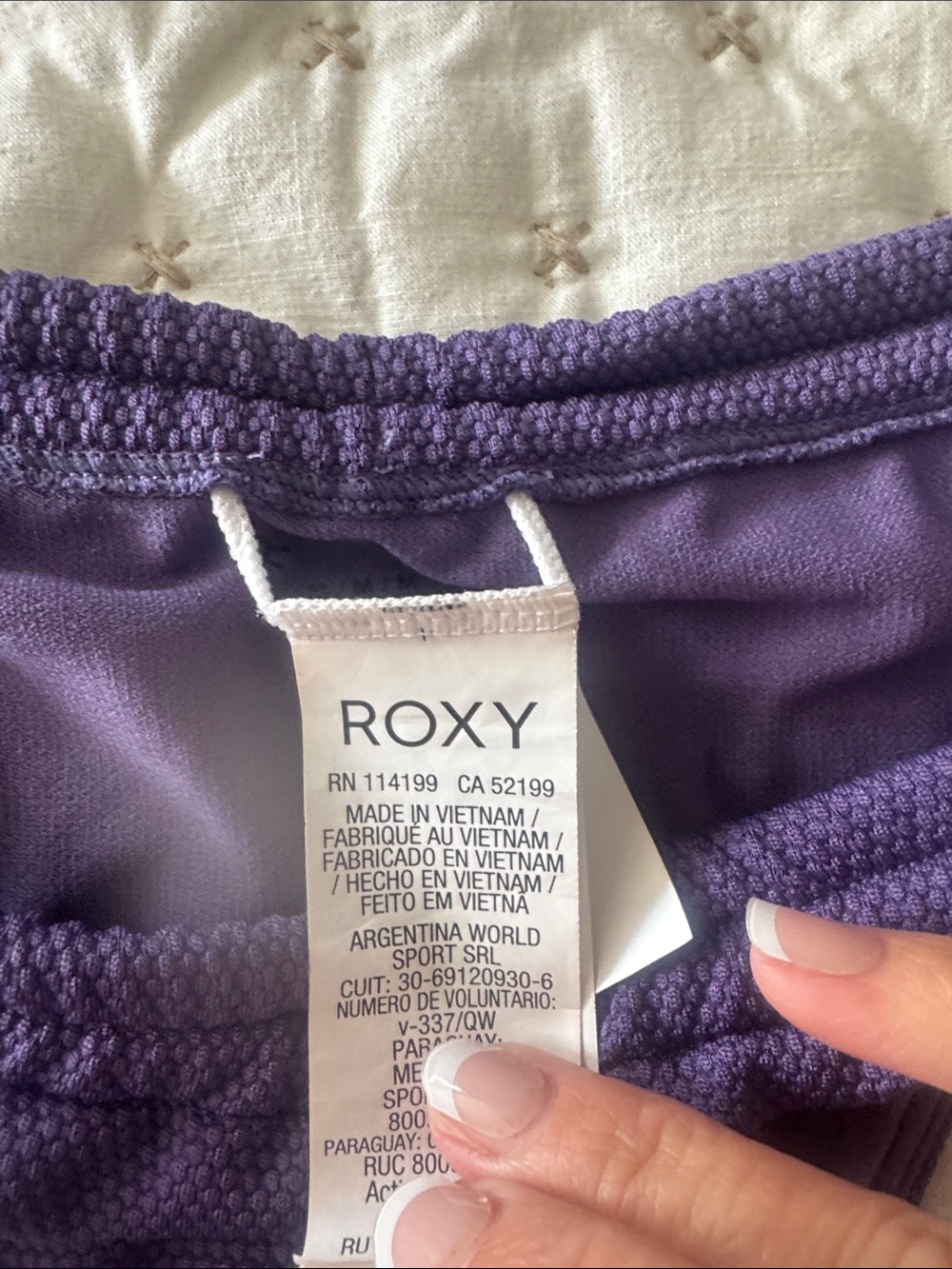 Roxy Purple Triangle Bikini Set - Picture 3 of 5